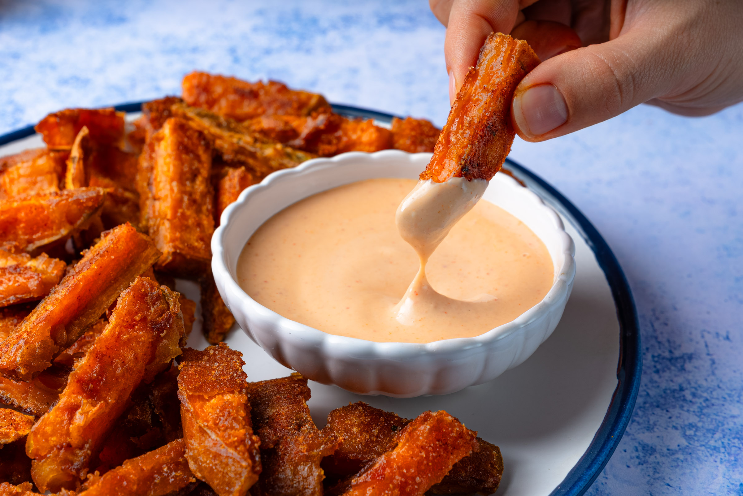 sweet potato fries food photography